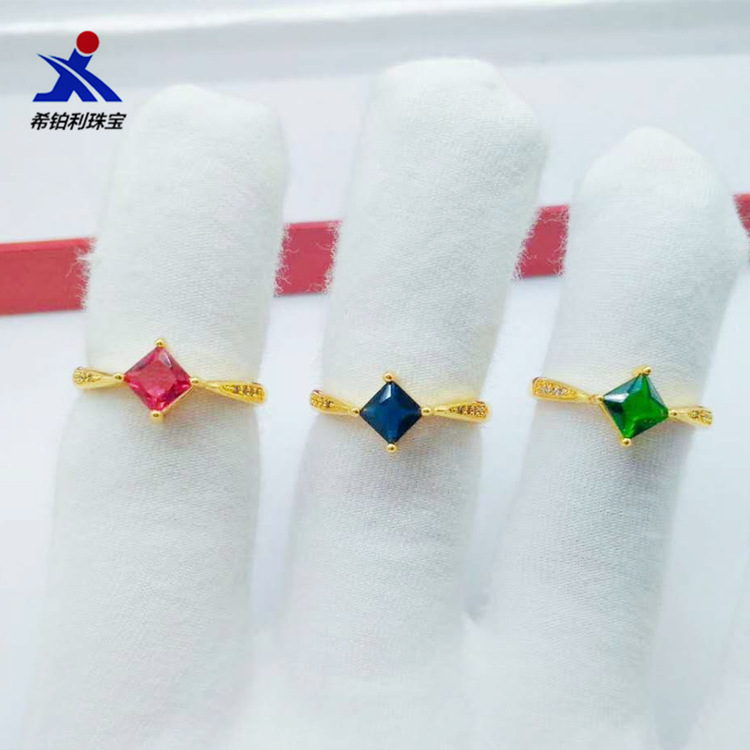 brass ring with stone