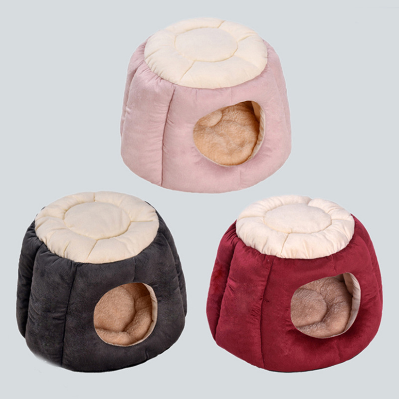 Cross border Selling winter keep warm Plush Semi-closed Cat litter Simplicity Stump SMEs Pet Waterloo wholesale