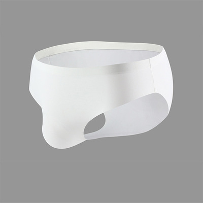 货源稳定男士无痕冰丝三角裤男超薄一片式3D凸膜短裤性感直播夏季