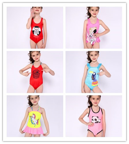 ins速賣通Ebay亞馬遜wish爆款小孩卡通連體泳衣兒童泳裝