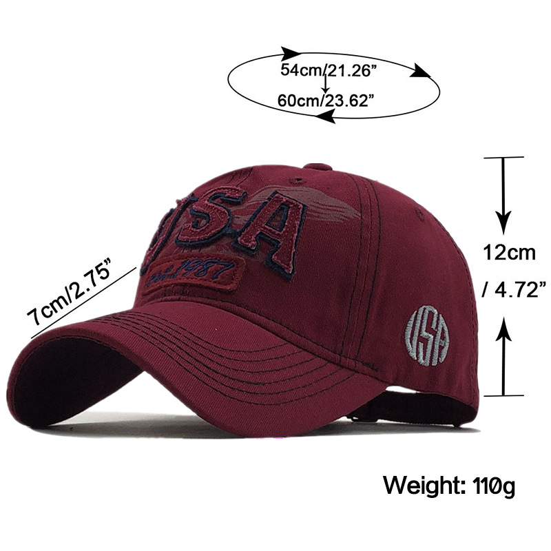 Eagle Embroidered Baseball Cap Cotton Unisex Sun Hat For Men_voghion.com