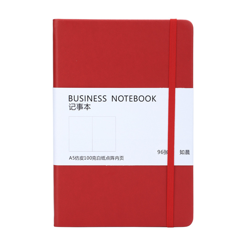 A5 Business Strap Notebook Creative Leather Elastic Band Notepad Office Stationery Custom Logo