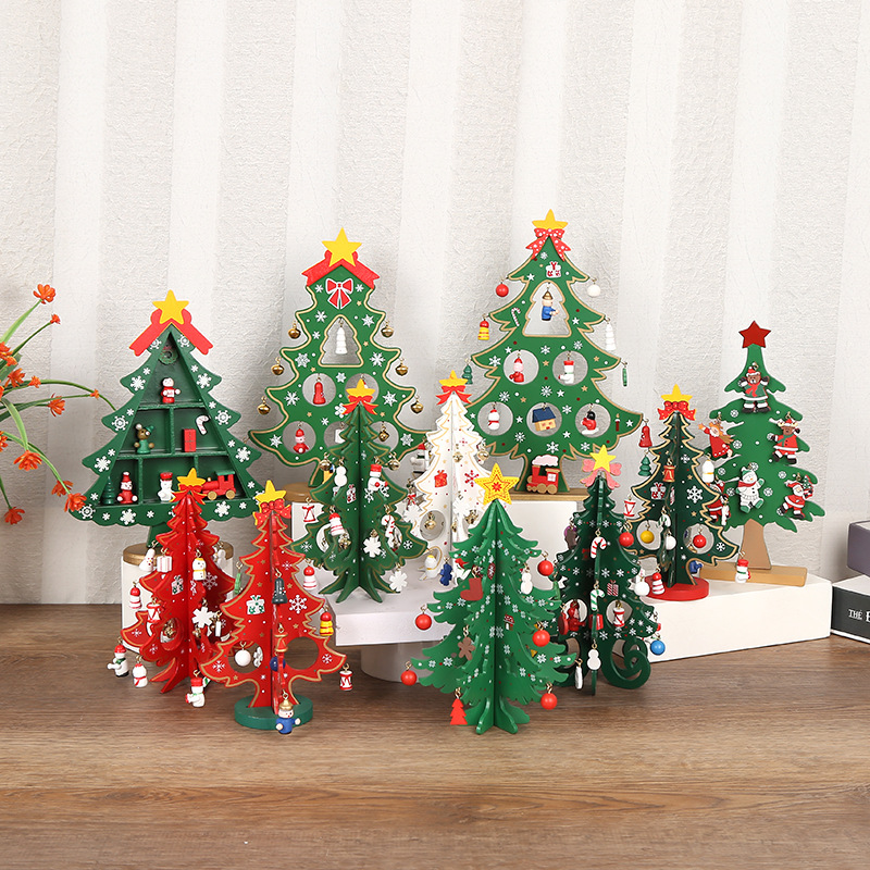 200g Weight Christmas Fashion Christmas Tree Wood Party Ornaments