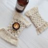 Nordic handmade weaving coat inspiration, white cotton rope, spoiler thermal insulation pads desktop simple decorative place for goods