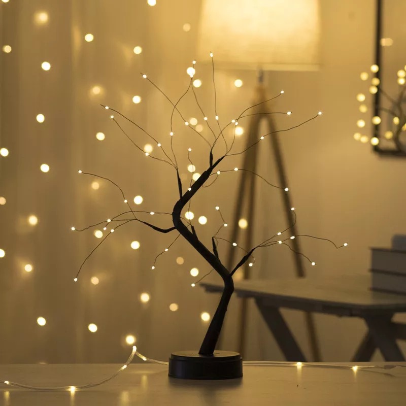 Venta directa de fábrica, luces navideñas transfronterizas, luces led de árbol de luciérnaga, luces decorativas estrelladas para regalo de cumpleaños