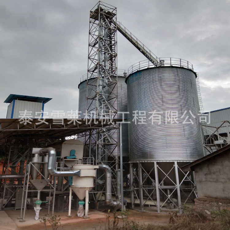 山西杂粮厂用粮仓镀锌钢板使用时间长可移动拆装二次利用圆筒仓