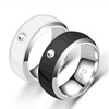 Ring, fashionable smart mobile phone stainless steel, European style, wholesale