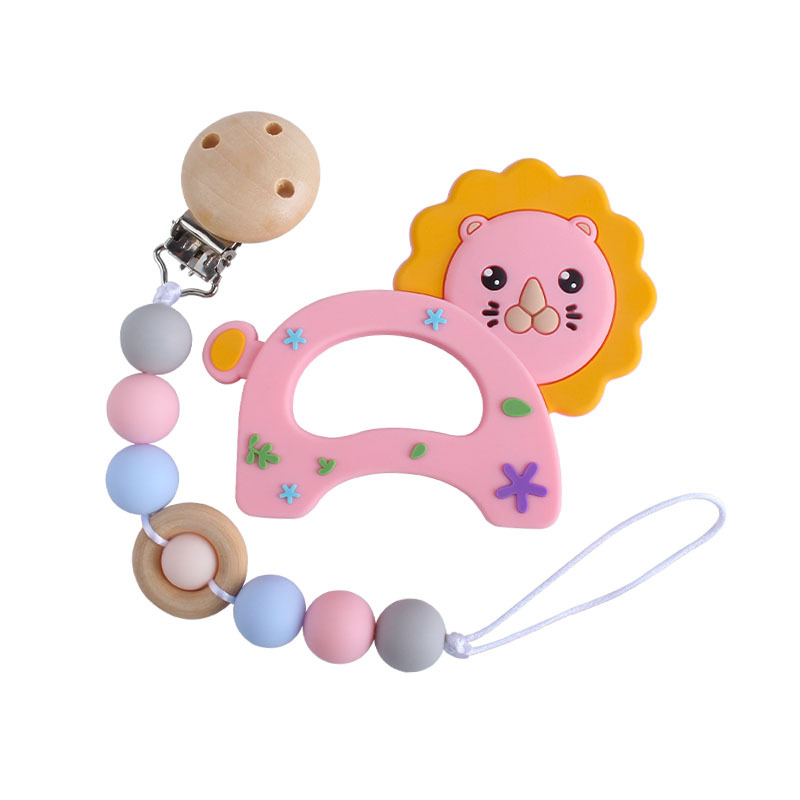 Bebé teether juguetes teether palo clásico coche de silicona chupete cadena anti-gota de la cadena de venta caliente teether traje