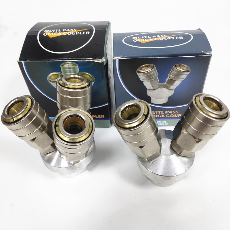 精品自锁式C式快速接头 圆二通SMV 圆三通SMY珍珠镍空压机