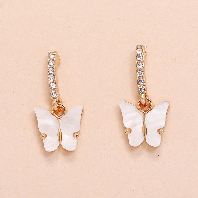 Korea Fashion Wild Fairy Sweet Simple Tide Diamond Butterfly Earrings display picture 14