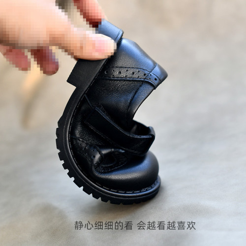Girls British genuine leather princess shoes Korean style black leather shoes baby shoes spring and autumn single shoes campus hosting performance
