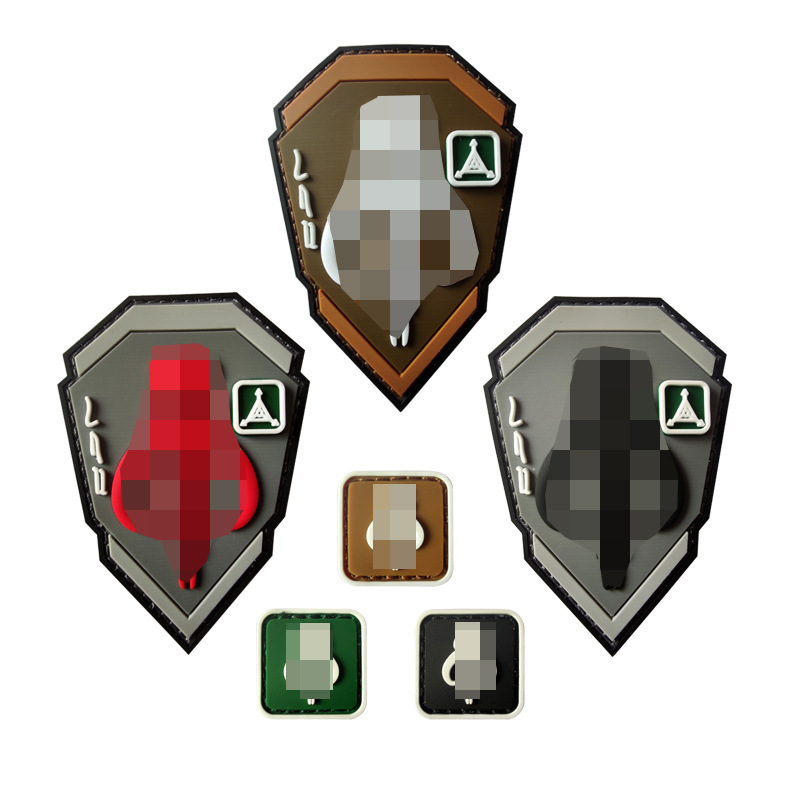 3D Bounty Hunter TAD Mammoth Badge PVC Velcro Chapter Rubber Luminous Tactical Morale Chapter Armband Patch