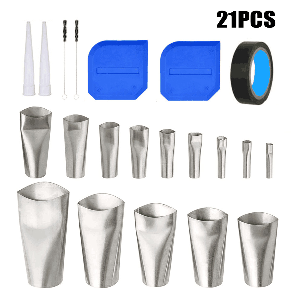 厂家21件套硅胶密封剂涂抹刮板胶带填缝喷嘴厨房浴室 美缝工具