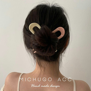 Акриловая китайская шпилька, современная универсальная заколка для волос, элегантный аксессуар для волос, простой и элегантный дизайн