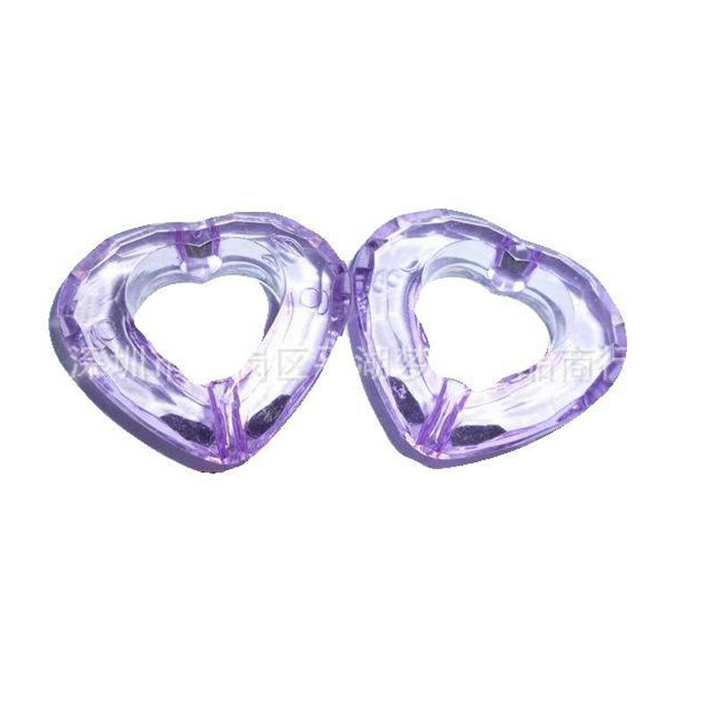 20mm light -faced heart -shaped glass beads pass through the double…