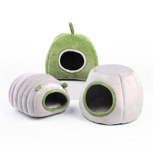 Small pet hamster supplies, strong support, soft hedgehog sheep nest, semi-enclosed warm and windproof guinea pig nest