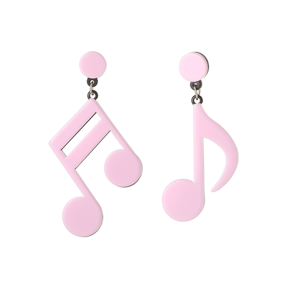 Korea New Fashion Cute Black And White Earrings Notes Exaggerated Earrings Wholesale display picture 8