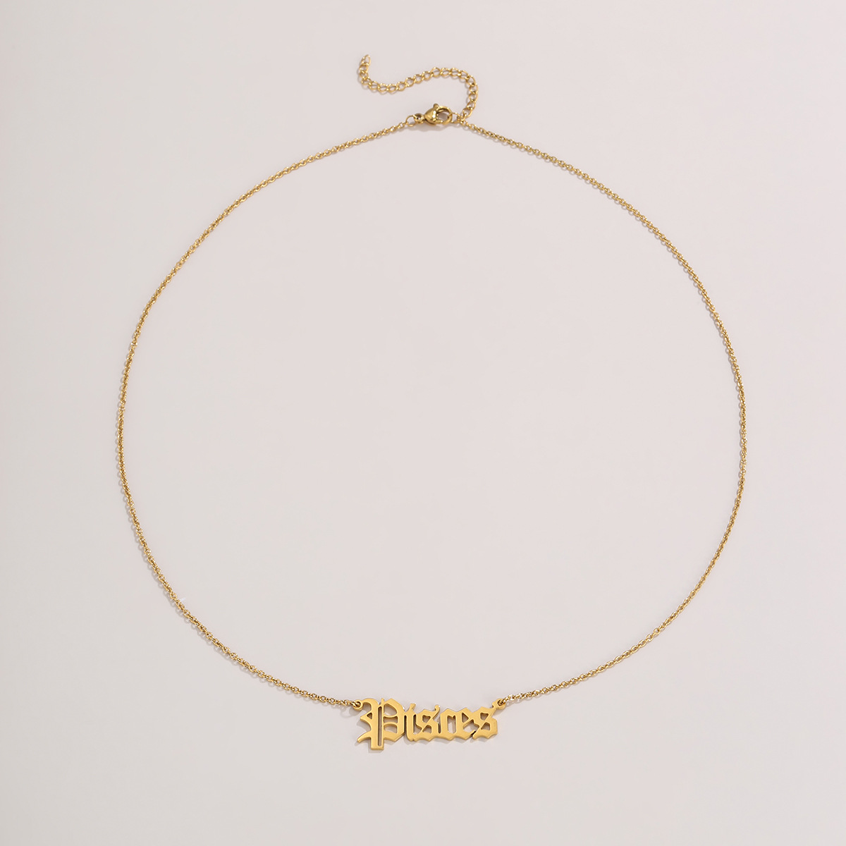 Europe Et En Amérique Croix Frontière Ornement Créative Personnalité À La Mode Femmes Douze Constellations Collier De Mode Simple Clavicule Collier En Acier Inoxydable display picture 19