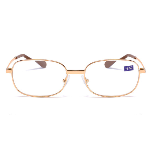 Stroll on the street, traditional round metal-rimmed glasses for both men and women, retro high-definition resin reading glasses, comfortable bifocals