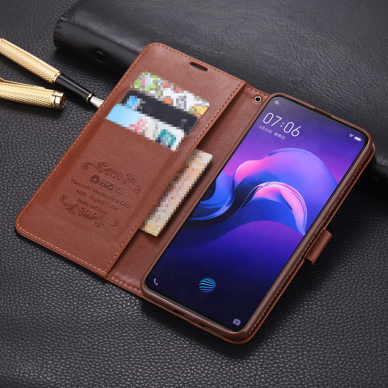 Suitabl for Huawi 9X phon anti drop Honor 9xpro protctiv with card insrtion and cow pattrn flip covr lathr_voghion.com