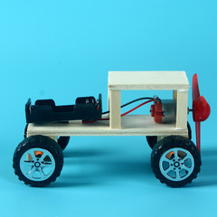 Tech small car, off-road vehicle, small invention electric wind car, model car assembly science experiment, DIY handmade materials