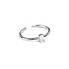Zirconium, ring with stone, one size jewelry, accessory, silver 925 sample, simple and elegant design
