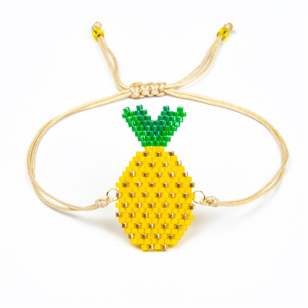 Européen Et Américain Dames Bracelet Fruits Ornement Miyuki Perle Tissé À La Main Ananas Ananas Amitié Corde display picture 9