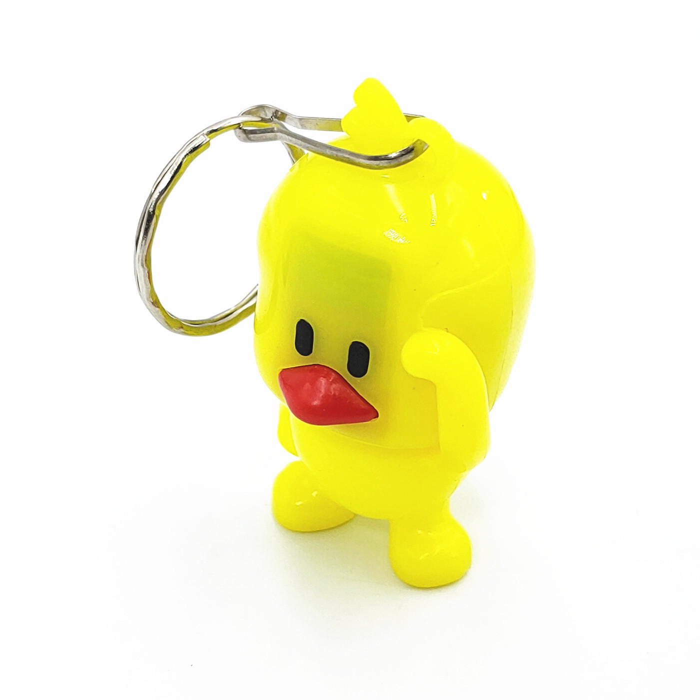 Celebridad en línea pequeño pato amarillo luminoso tiktok pato llavero colgante creativo wechat push Scan código pequeño regalo juguete luminoso