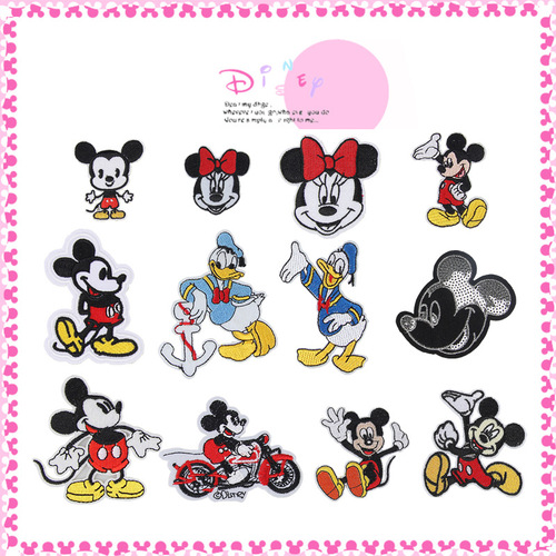 Cute Cartoon Embroidered Mickey Mouse Back-Glue DIY Accessory Patch for Clothes and Pants Decorative Applique Patchwork Decals