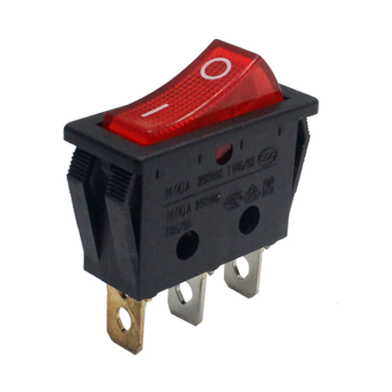 Прямоугольный дорожный клавишный переключатель с подсветкой, 250V