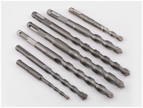 Square handle four-pit alloy electric hammer drill bit, concrete wall drilling impact drill bit, wall drilling drill bit