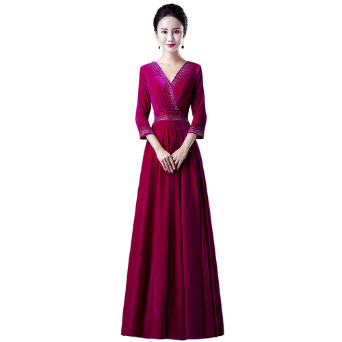 Evening Dresses cocktail party banquet dress vestido de banquete de cóctel Evening dress banquet chorus dress long dress performance Dress Adult dress female