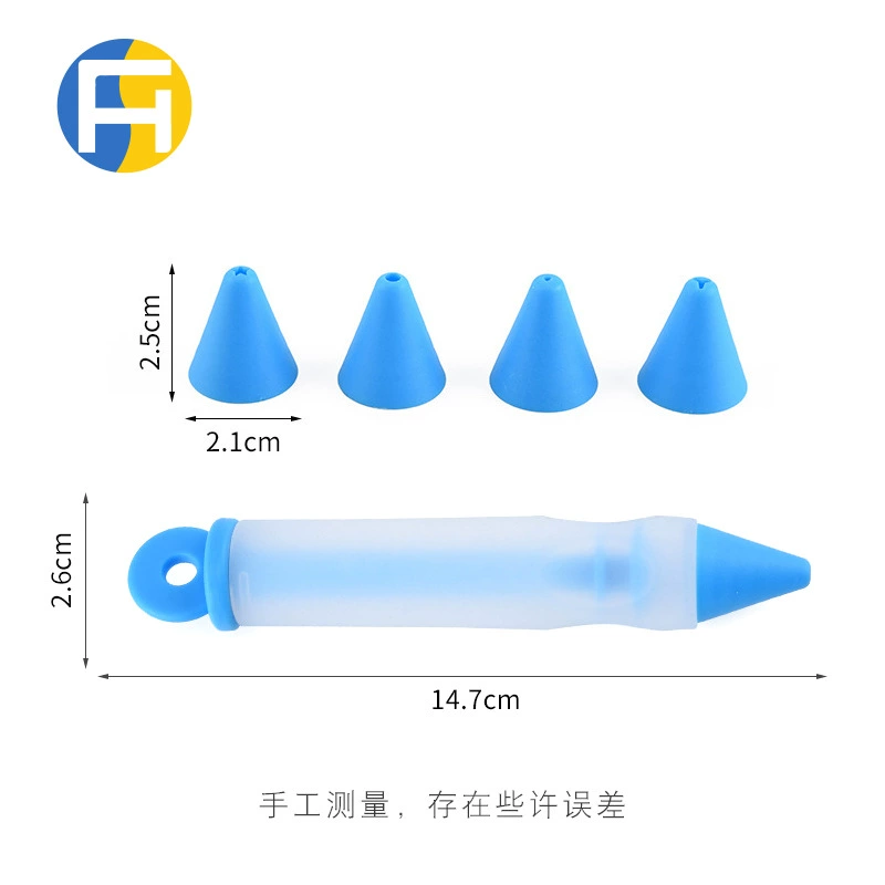 Silicone 4 -headed mouth decorative pen cream chocolate writing pen cake baking biscuits dessert decorative pen