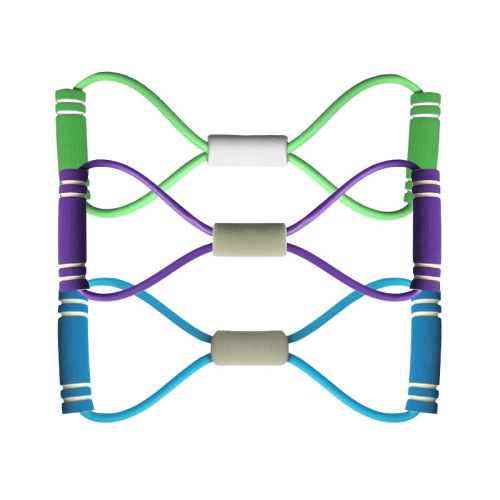 8-character tension rope color 8-character breast expansion and shaping device yoga rubber band latex tensioner elastic stretch belt