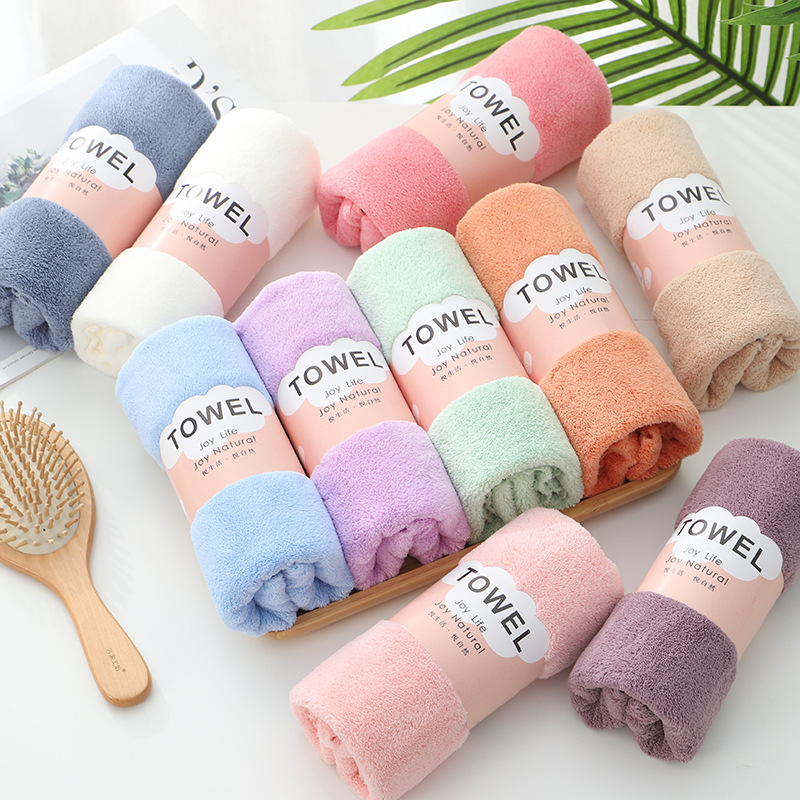 厂家直销加厚珊瑚绒毛巾35*75 可定制柔软速干吸水腰封毛巾日用品