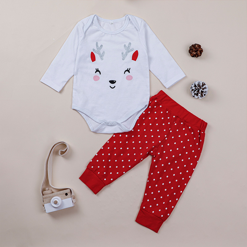 New Children's Baby Two-piece Romper Long-sleeved Jumpsuit Trouser Suit display picture 2