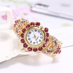 HOT TREND Diamond-Encrusted Claw Chain Colorful Women's Watch Korean Style Fashion Student Bracelet Watch
