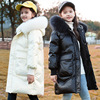 children Down Jackets girl Child Mid length version 2020 new pattern CUHK Bright surface Western style student thickening Children's clothing