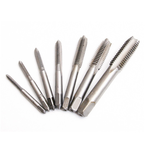 Seven-piece hand tap M3-M12 square handle straight groove set tapping and internal threading tool