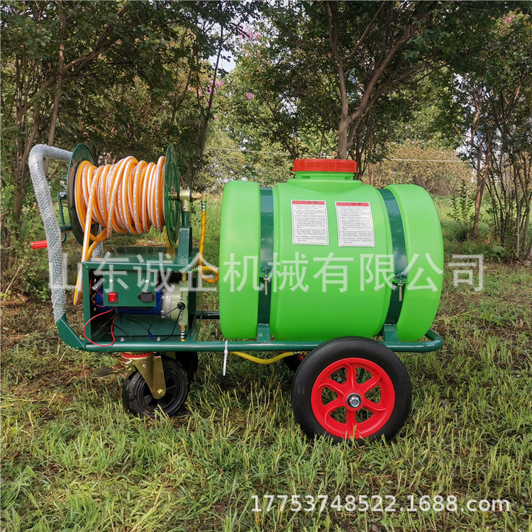 厂家批发12V大豆花生电动遥控喷雾器160升四轮推车式高压打药机