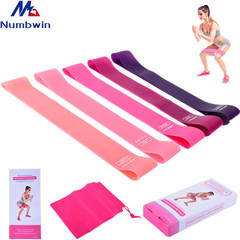 Gradient Color Five-Piece Elastic Set Deep Squat for Men and Women Honey Buttock Elastic Circle Yoga Resistance Band Hip Thrust Resistance Band