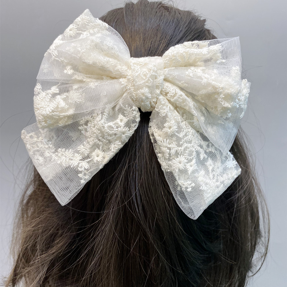 Three-layer Lace Bow Large Hairpin display picture 19
