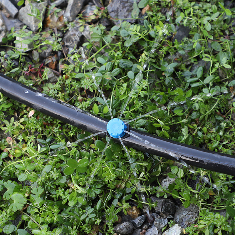 Pequeña gorra azul de ocho agujeros de 8 agujeros de goteo controlable regulable de corriente estable directa tubo de PE sin impuestos