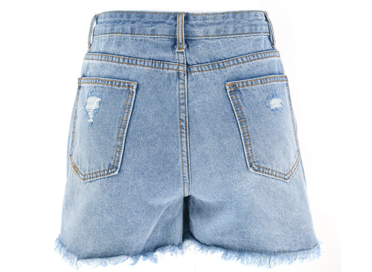 Shorts de mezclilla azul con borde sin rematar NSSY9918