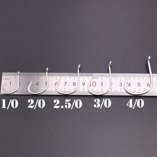 High carbon steel pipe with iron plate hook 1/0 2/0 2.5/0 3/04/0 slow swing iron plate single hook bulk tin plating rust prevention 