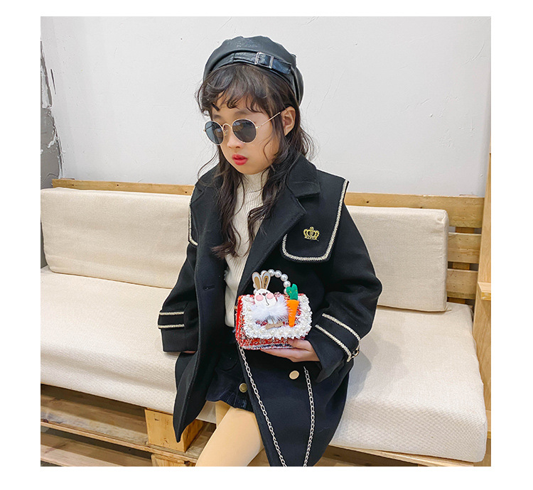 Cross-border New Arrival Children's Bags 2020 Winter New Classic Style Pearl Hand Bag Western Style Girl Chain Messenger Bag display picture 25