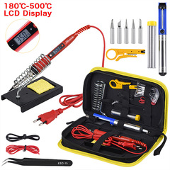 Set of gold-ceramic soldering irons, soldering tools kit, 908S80W digital temperature control soldering iron with carrying bag set