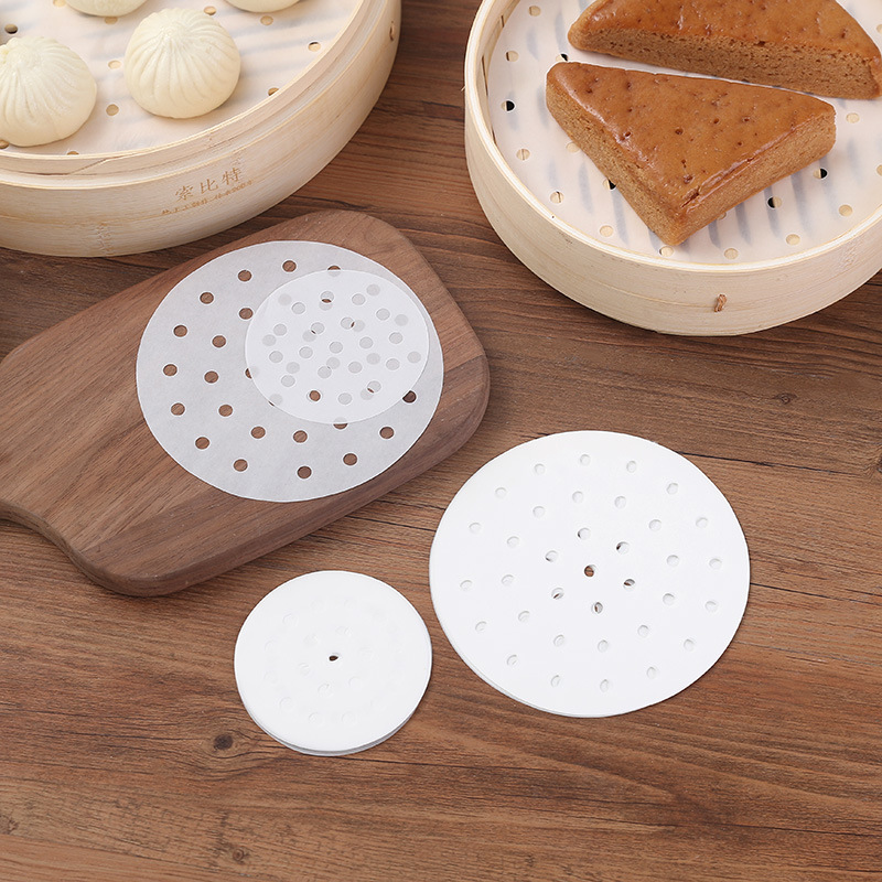 圆形蒸笼纸烘培纸一次性烧烤硅油纸蒸笼垫纸小笼包馒头不粘锅蒸纸|ru