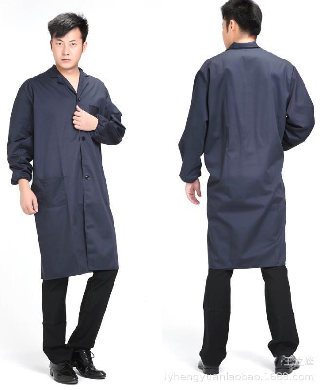 蓝大褂长袖工作服男女搬运服兰大褂劳保服长袍马褂工作装