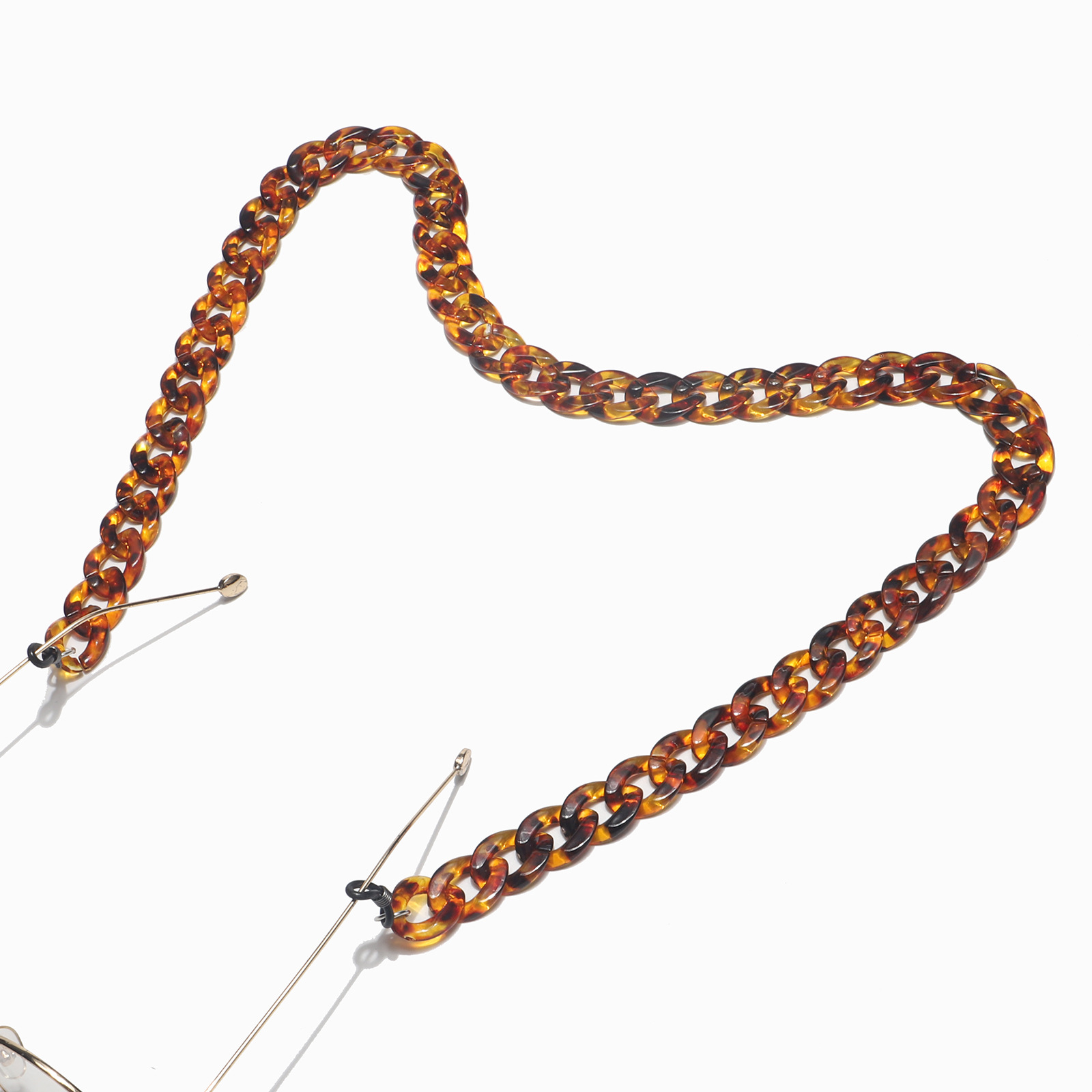 30g Weight Plastic Material Grey Color Resin Acrylic Plastic Leopard Print Glasses Chain Simple Retro Fashion Glasses Chain Anti-skid And Anti-lost Wholesale Nihaojewelry 3